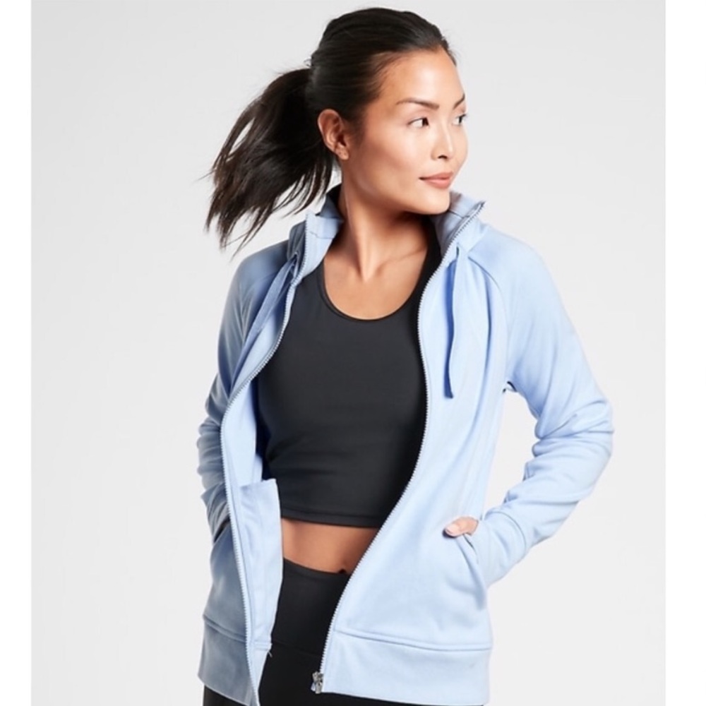 Athleta Women’s Triumph Hoodie Size Small, Light Blue. NWOT. Never worn.